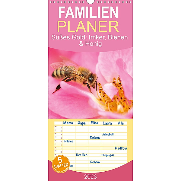 Familienplaner Süsses Gold: Imker, Bienen & Honig (Wandkalender 2023 , 21 cm x 45 cm, hoch), Calvendo