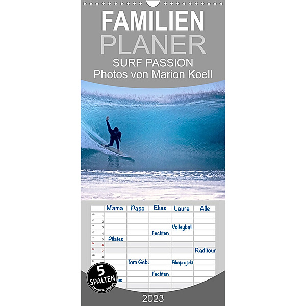 Familienplaner SURF PASSION 2023 Photos von Marion Koell (Wandkalender 2023 , 21 cm x 45 cm, hoch), Marion Koell