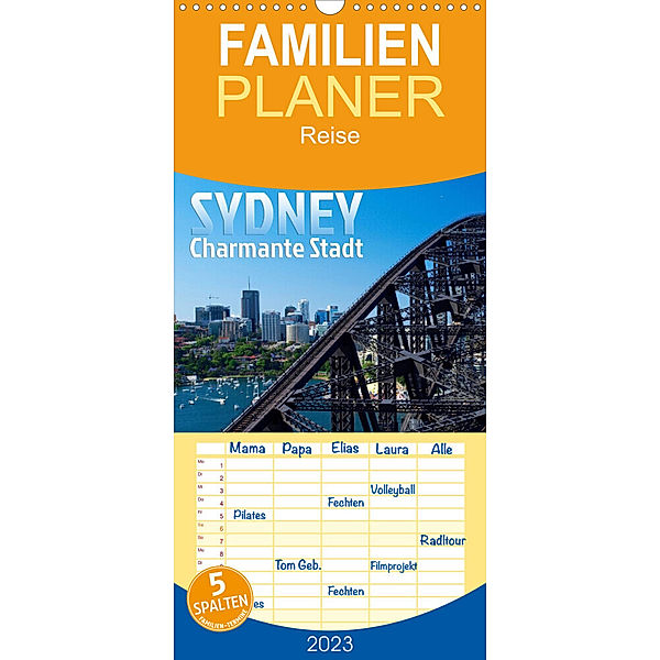 Familienplaner SYDNEY Charmante Stadt (Wandkalender 2023 , 21 cm x 45 cm, hoch), Melanie Viola