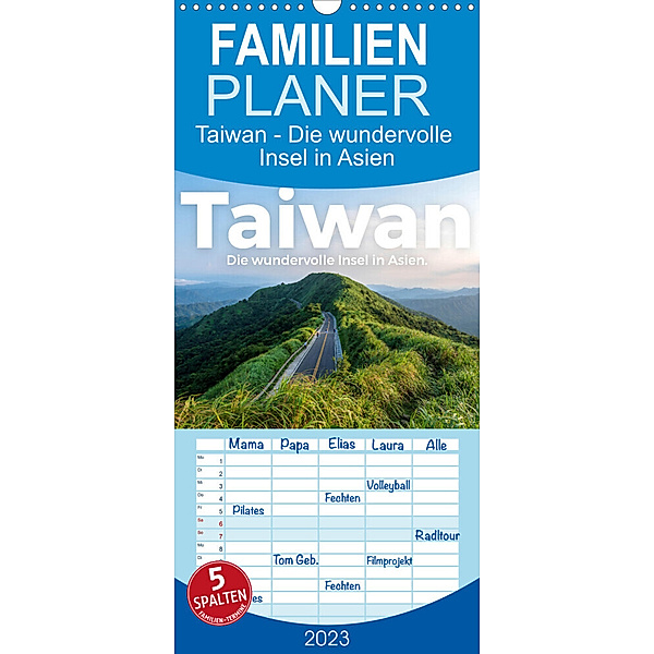 Familienplaner Taiwan - Die wundervolle Insel in Asien. (Wandkalender 2023 , 21 cm x 45 cm, hoch), M. Scott