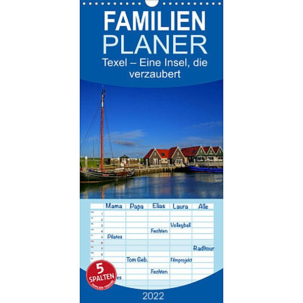 Familienplaner Texel - Eine Insel die verzaubert (Wandkalender 2022 , 21 cm x 45 cm, hoch), Elke Krone