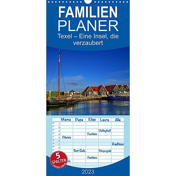 Familienplaner Texel - Eine Insel die verzaubert (Wandkalender 2023 , 21 cm x 45 cm, hoch), Elke Krone