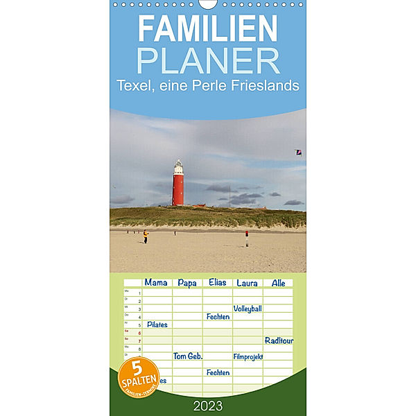 Familienplaner Texel, eine Perle Frieslands (Wandkalender 2023 , 21 cm x 45 cm, hoch), Bernd Müller