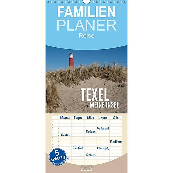 Familienplaner Texel - Meine Insel (Wandkalender 2023 , 21 cm x 45 cm, hoch), Alexander Scheubly, Marina Scheubly