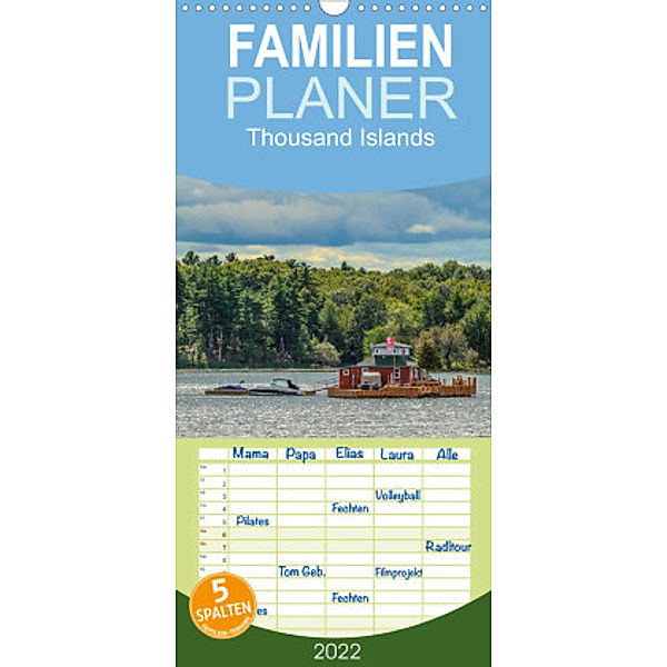 Familienplaner Thousand Islands 2022 (Wandkalender 2022 , 21 cm x 45 cm, hoch), Markus Frobeen