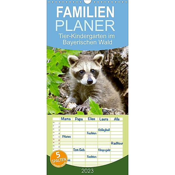 Familienplaner Tier-Kindergarten im Bayerischen Wald (Wandkalender 2023 , 21 cm x 45 cm, hoch), Calvendo