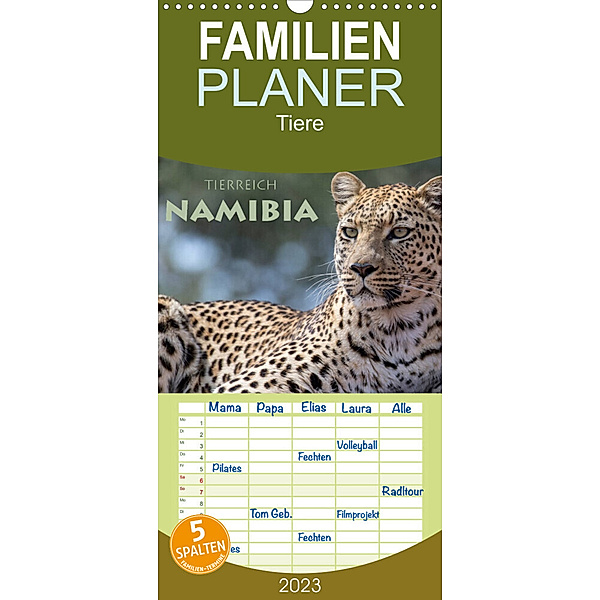 Familienplaner Tierreich Namibia (Wandkalender 2023 , 21 cm x 45 cm, hoch), Stephan Peyer