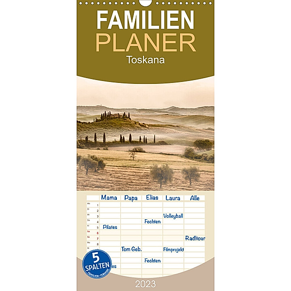 Familienplaner Toskana 2023 (Wandkalender 2023 , 21 cm x 45 cm, hoch), Danyel Kassner