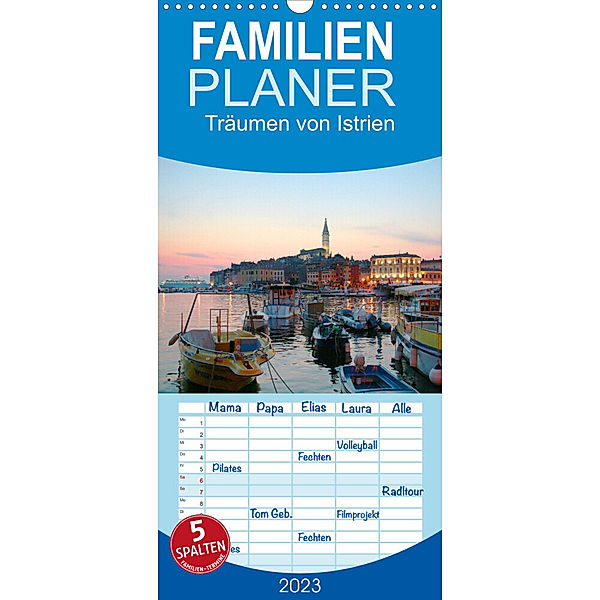 Familienplaner Träumen von Istrien (Wandkalender 2023 , 21 cm x 45 cm, hoch), Gisela Kruse