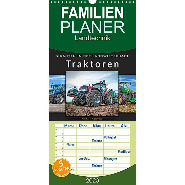 Familienplaner Traktoren - Giganten in der Landwirtschaft (Wandkalender 2023 , 21 cm x 45 cm, hoch), Peter Roder