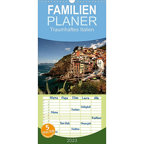 Familienplaner Traumhaftes Italien (Wandkalender 2023 , 21 cm x 45 cm, hoch), Peter Schickert