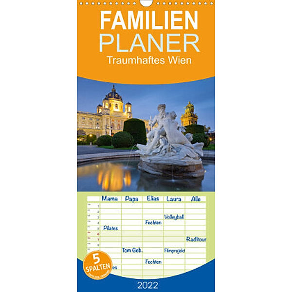 Familienplaner Traumhaftes Wien (Wandkalender 2022 , 21 cm x 45 cm, hoch), Rainer Mirau