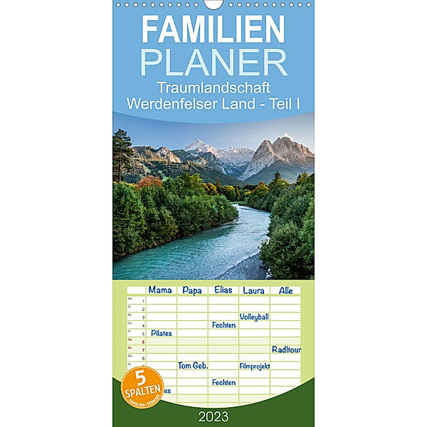 Familienplaner Traumlandschaft Werdenfelser Land - Teil I (Wandkalender 2023 , 21 cm x 45 cm, hoch), Erhard Hess