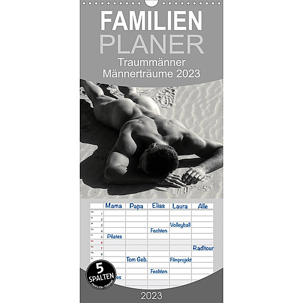 Familienplaner Traummänner Männerträume 2023 (Wandkalender 2023 , 21 cm x 45 cm, hoch), Malestockphoto