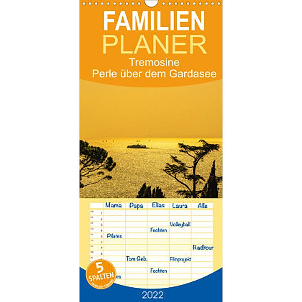 Familienplaner Tremosine - Perle über dem Gardasee (Wandkalender 2022 , 21 cm x 45 cm, hoch), Ulrich Männel - studio-fifty-five