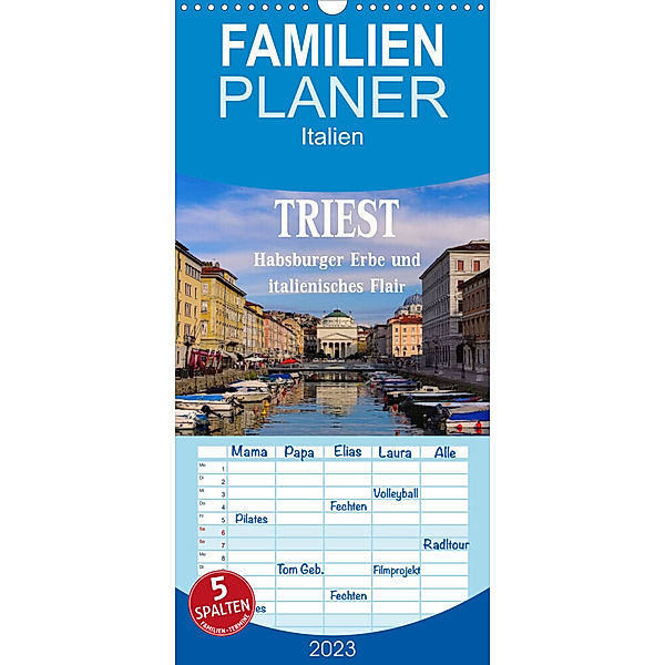 Familienplaner Triest - Habsburger Erbe und italienisches Flair (Wandkalender 2023 , 21 cm x 45 cm, hoch), LianeM