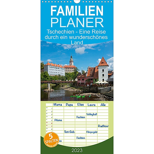 Familienplaner Tschechien - Eine Reise durch ein wunderschönes Land (Wandkalender 2023 , 21 cm x 45 cm, hoch), Frauke Scholz