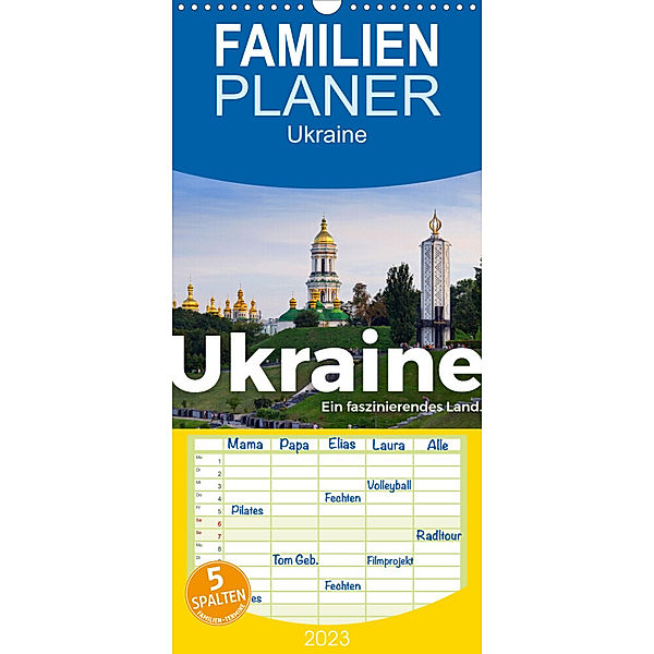 Familienplaner Ukraine - Ein faszinierendes Land. (Wandkalender 2023 , 21 cm x 45 cm, hoch), M. Scott