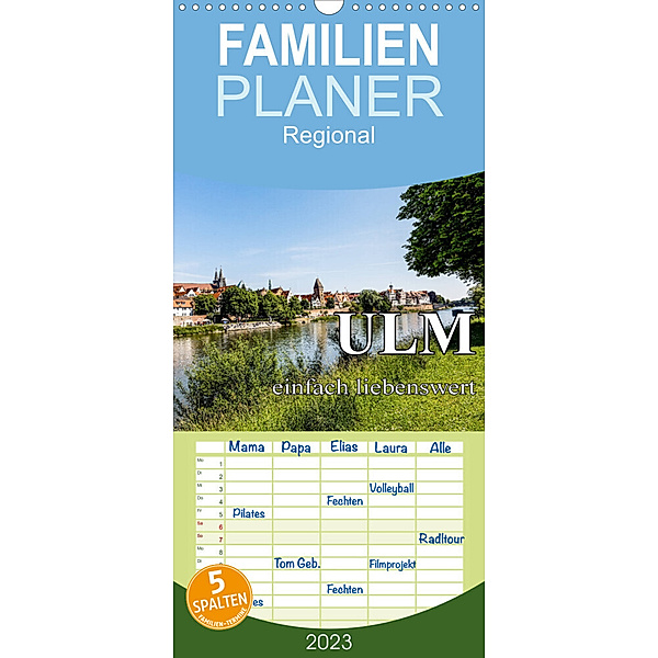 Familienplaner Ulm   einfach liebenswert (Wandkalender 2023 , 21 cm x 45 cm, hoch), Frank Baumert