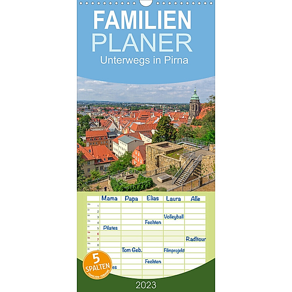 Familienplaner Unterwegs in Pirna (Wandkalender 2023 , 21 cm x 45 cm, hoch), Birgit Harriette Seifert