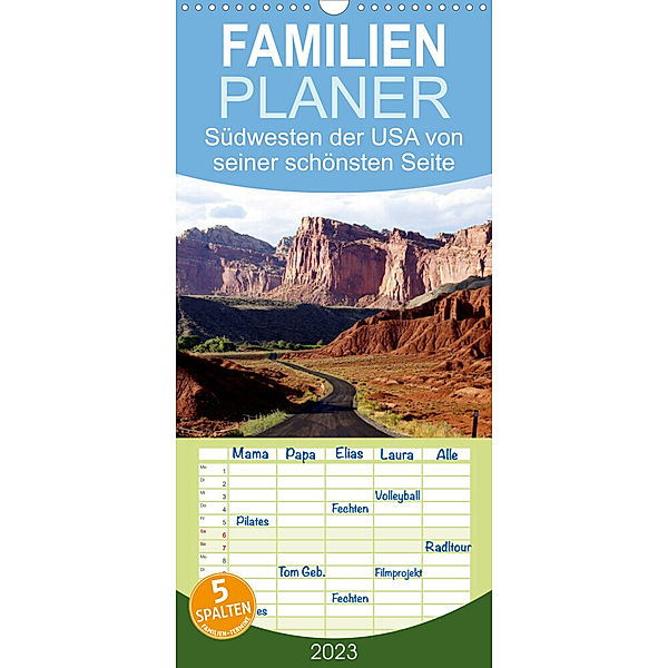 Familienplaner USA-Südwesten von seiner schönsten Seite 2023 (Wandkalender 2023 , 21 cm x 45 cm, hoch), Christian Döbler