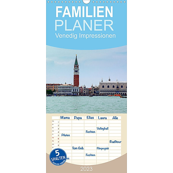 Familienplaner Venedig Impressionen (Wandkalender 2023 , 21 cm x 45 cm, hoch), Aneta Zofia Brinker