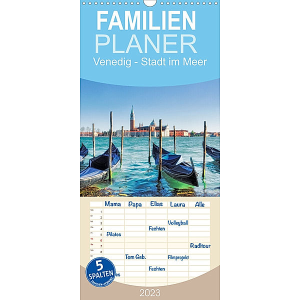 Familienplaner Venedig - Stadt im Meer (Wandkalender 2023 , 21 cm x 45 cm, hoch), Klaus Kolfenbach