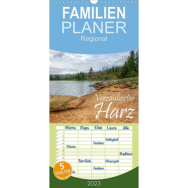 Familienplaner Verzauberter Harz (Wandkalender 2023 , 21 cm x 45 cm, hoch), Michael Weiß