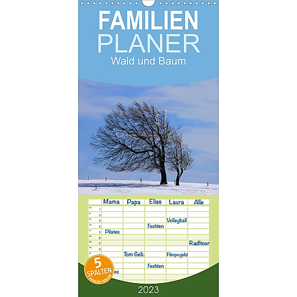Familienplaner Wald und Baum 2023 (Wandkalender 2023 , 21 cm x 45 cm, hoch), Bildagentur Geduldig