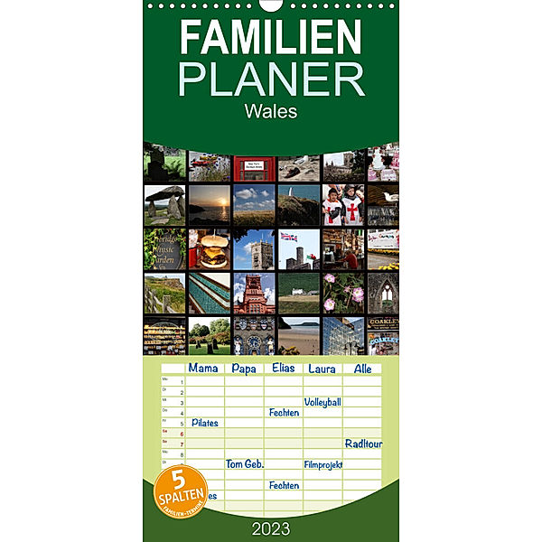 Familienplaner Wales (Wandkalender 2023 , 21 cm x 45 cm, hoch), Heinz Neurohr