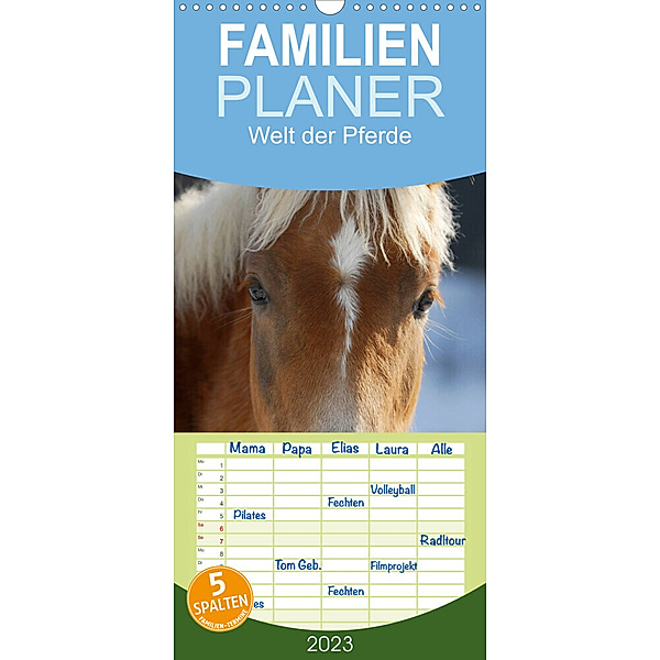 Familienplaner Welt der Pferde (Wandkalender 2023 , 21 cm x 45 cm, hoch), Sigrid Starick