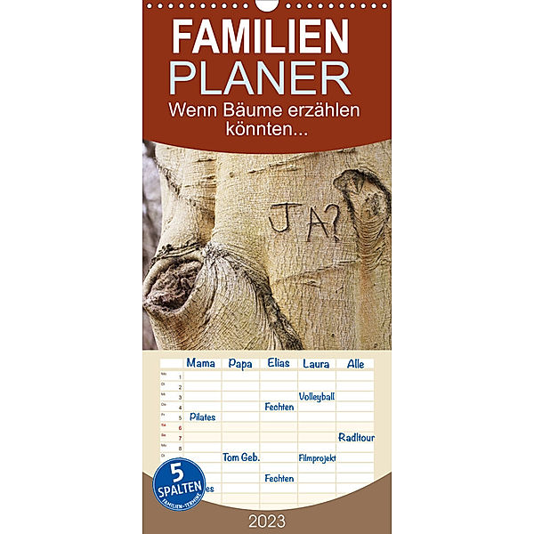 Familienplaner Wenn Bäume erzählen könnten (Wandkalender 2023 , 21 cm x 45 cm, hoch), Gisela Kruse