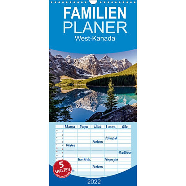 Familienplaner West-Kanada (Wandkalender 2022 , 21 cm x 45 cm, hoch), Thomas Gerber