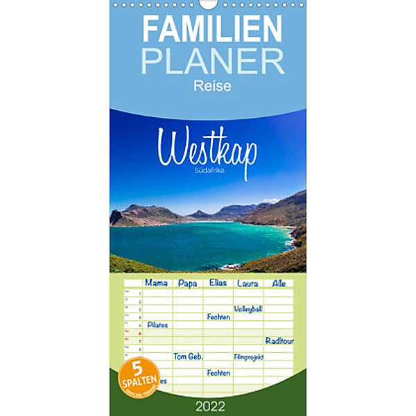 Familienplaner Westkap Südafrika (Wandkalender 2022 , 21 cm x 45 cm, hoch), Stefan Becker