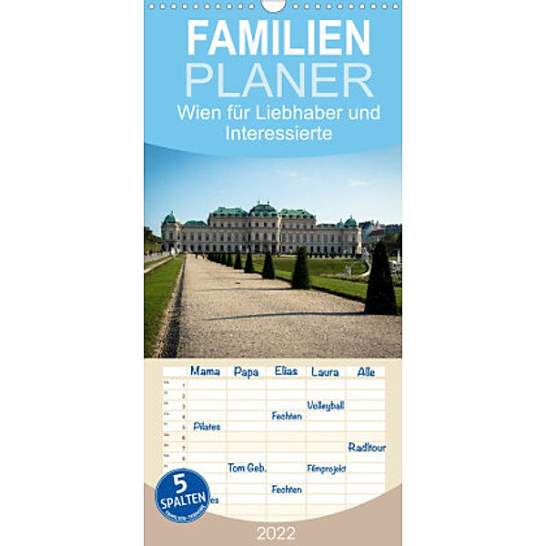 Familienplaner Wien für Liebhaber und Interessierte (Wandkalender 2022 , 21 cm x 45 cm, hoch), Marlen Rasche