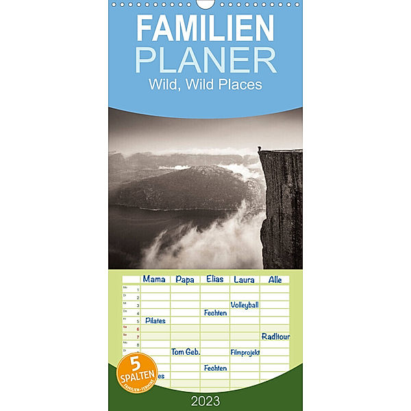 Familienplaner Wild, Wild Places (Wandkalender 2023 , 21 cm x 45 cm, hoch), Nicholas Roemmelt