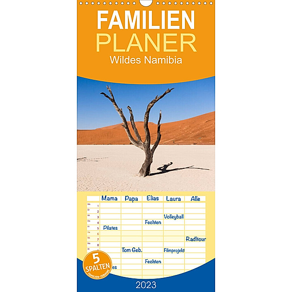 Familienplaner Wildes Namibia (Wandkalender 2023 , 21 cm x 45 cm, hoch), Stefanie Krüger