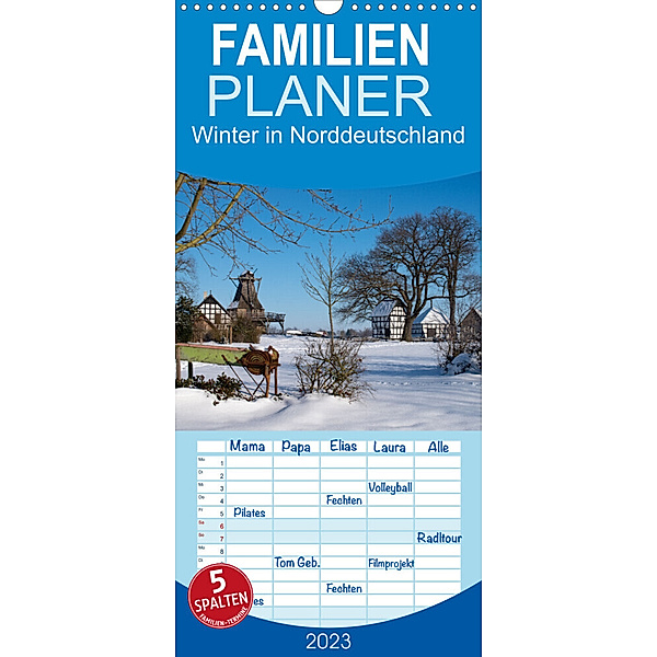 Familienplaner Winter in Nord-Deutschland (Wandkalender 2023 , 21 cm x 45 cm, hoch), Tanja Riedel