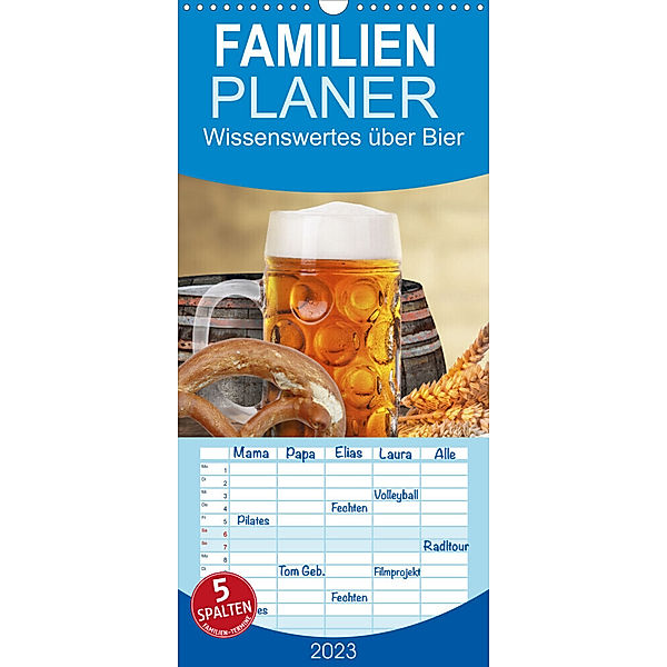 Familienplaner Wissenswertes über Bier (Wandkalender 2023 , 21 cm x 45 cm, hoch), Gunter Kirsch