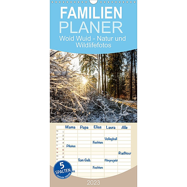 Familienplaner Woid Wuid - Natur und Wildlifefotos (Wandkalender 2023 , 21 cm x 45 cm, hoch), Woid Wuid