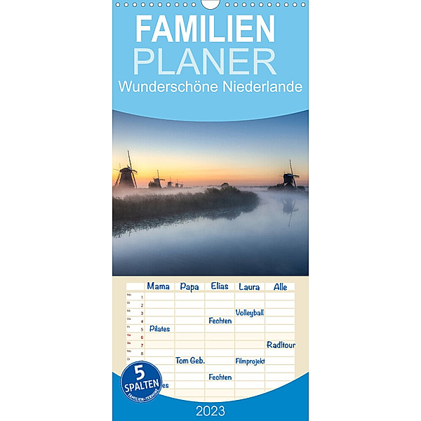 Familienplaner Wunderschöne Niederlande (Wandkalender 2023 , 21 cm x 45 cm, hoch), Michael Valjak