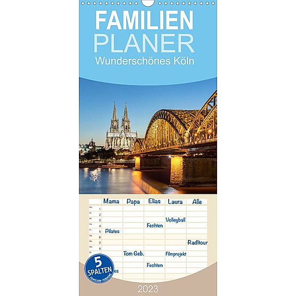 Familienplaner Wunderschönes Köln (Wandkalender 2023 , 21 cm x 45 cm, hoch), Michael Valjak