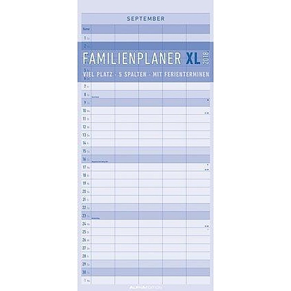 Familienplaner XL 2018