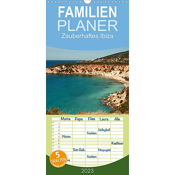 Familienplaner Zauberhaftes Ibiza (Wandkalender 2023 , 21 cm x 45 cm, hoch), Antje Lindert-Rottke