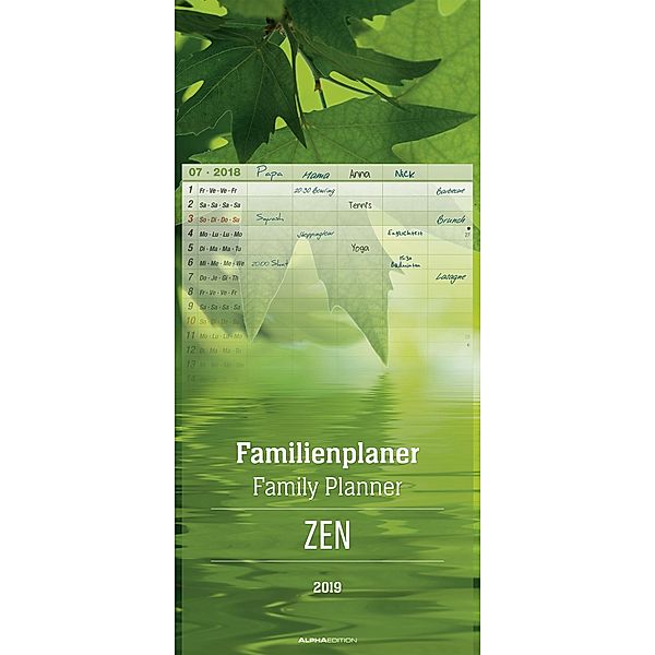 Familienplaner Zen 2019, ALPHA EDITION