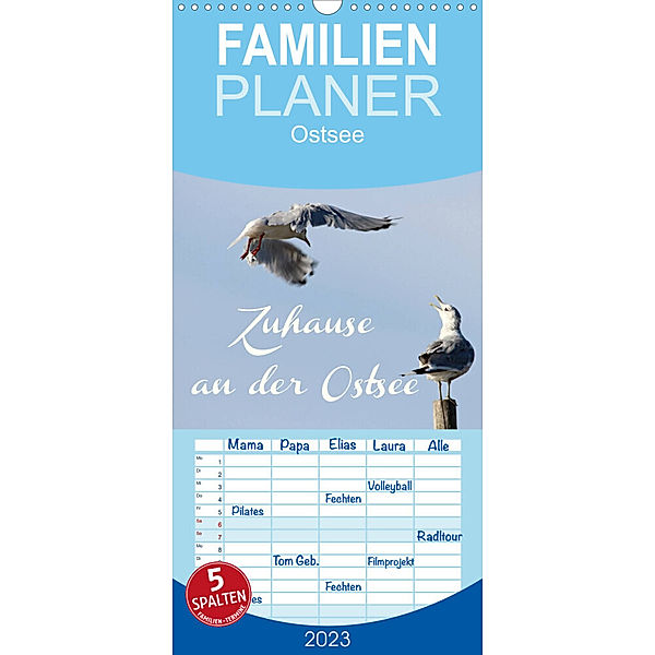 Familienplaner Zuhause an der Ostsee (Wandkalender 2023 , 21 cm x 45 cm, hoch), Heike Hultsch