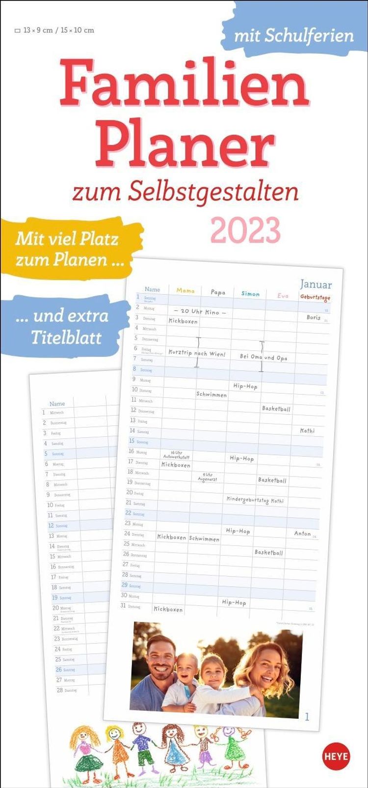 Familienplaner zum Selbstgestalten 2023 - Kalender bestellen