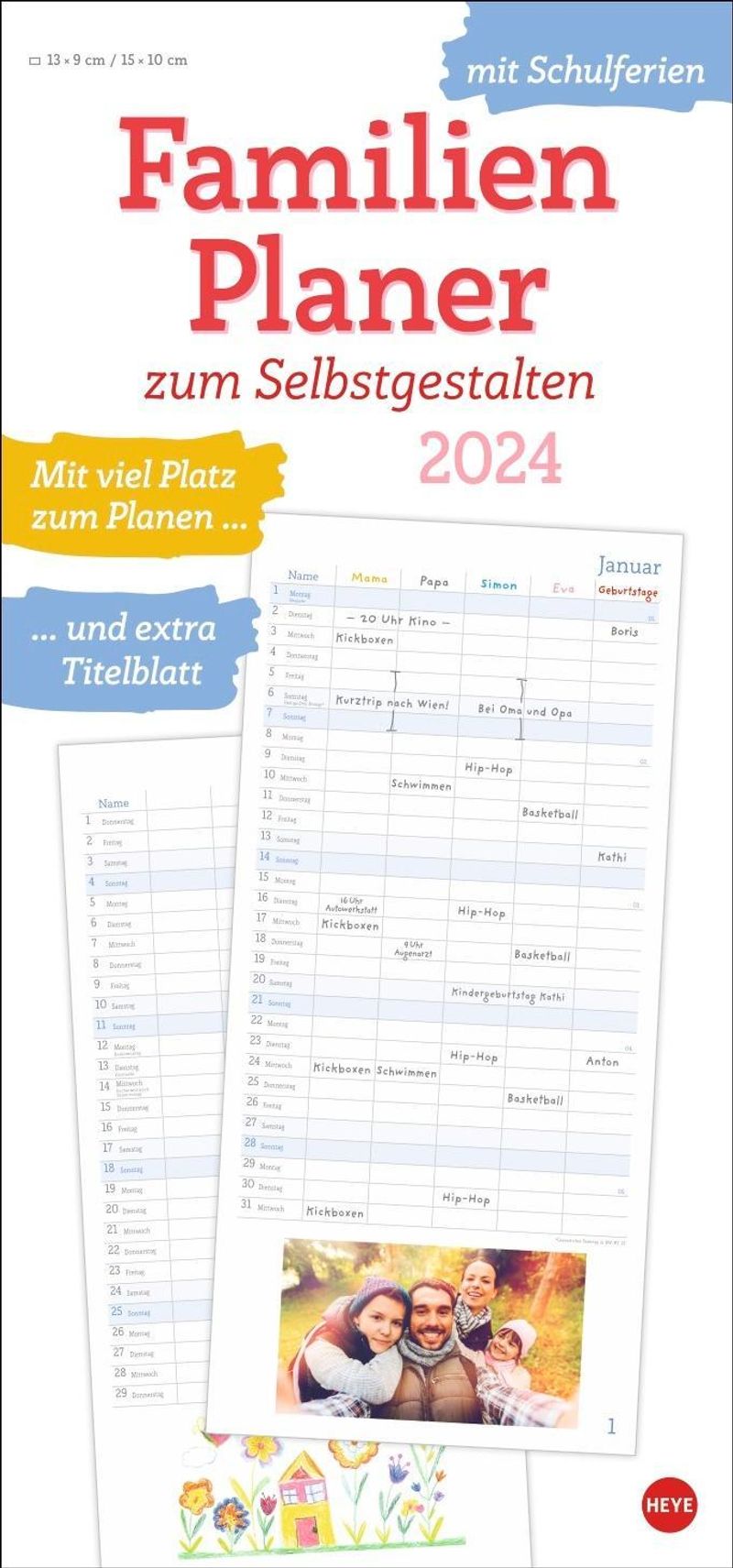 Familienplaner zum Selbstgestalten 2024 - Kalender bestellen