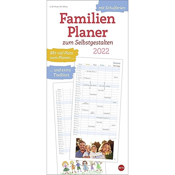 Familienplaner zum Selbstgestalten Kalender 2022