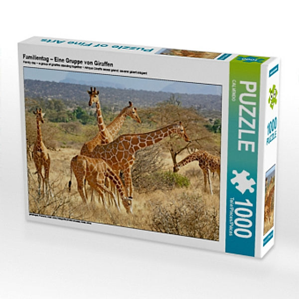 Familientag - Eine Gruppe von Giraffen (Puzzle), Calvendo